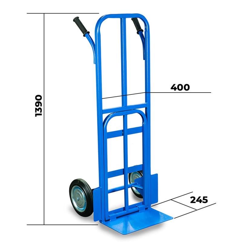 Тележка грузовая TOR КГ-250П г/п 250 кг (литые колеса 250 мм)