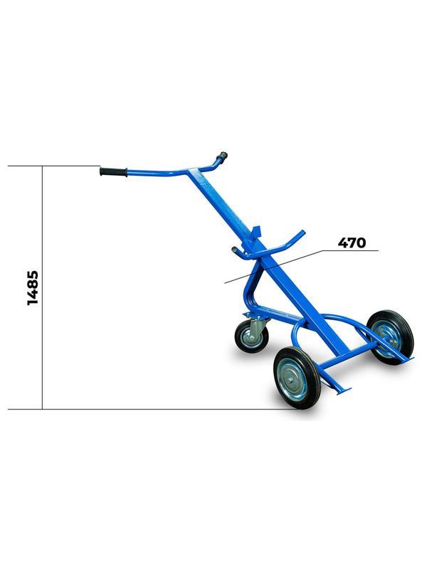 Тележка для металлических бочек TOR КБ-1 (250 литая + 160 поворотное)