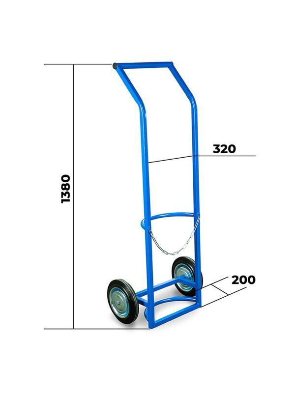 Тележка для пропановых баллонов TOR ПР-1, 1 баллон (литые колеса 250 мм)