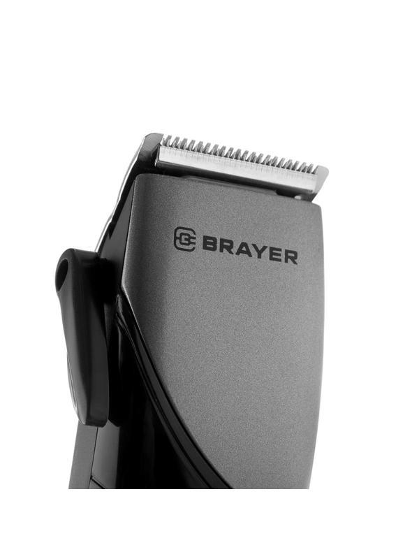 Машинка для стрижки BRAYER 3434BR  сетевая. Мощн.15 Вт. Стальные лезвия