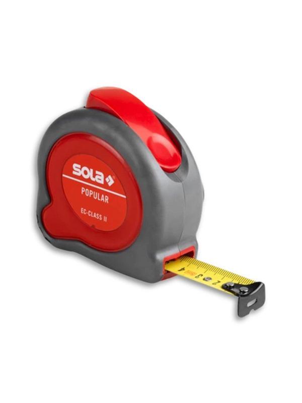 Рулетка Popular PP 8 м, 25 мм, II класс точности SOLA (50024401)