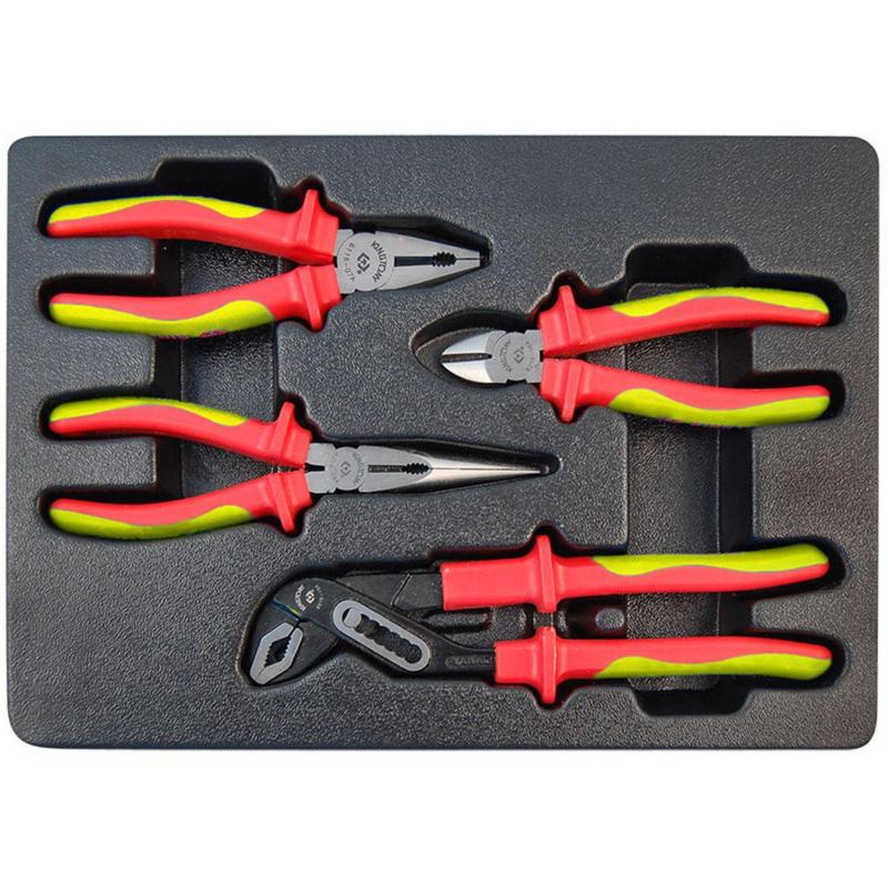 Набор пассатижей диэлектрических и бокорезов, ложемент,4 предмета KING TONY