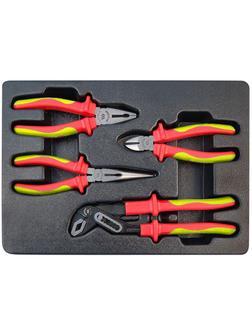 Набор пассатижей диэлектрических и бокорезов, ложемент,4 предмета KING TONY