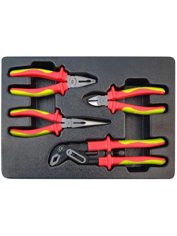 Набор пассатижей диэлектрических и бокорезов, ложемент,4 предмета KING TONY