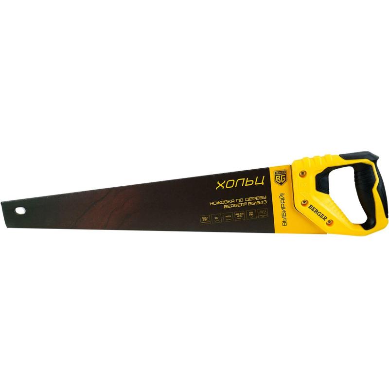 Ножовка по дереву 500мм, 3D заточка, 7TPI, BERGER BG1843