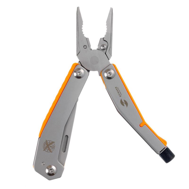 Мультитул Stinger,105мм,8функц,сталь/АБС-пласт,оранж,с нейлон.чехл,MT-GHK10