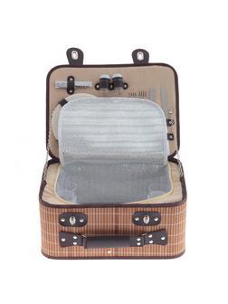 Корзина для пикника на 2 персоны с холодильным отдел, L40W32H17,5см, 800327