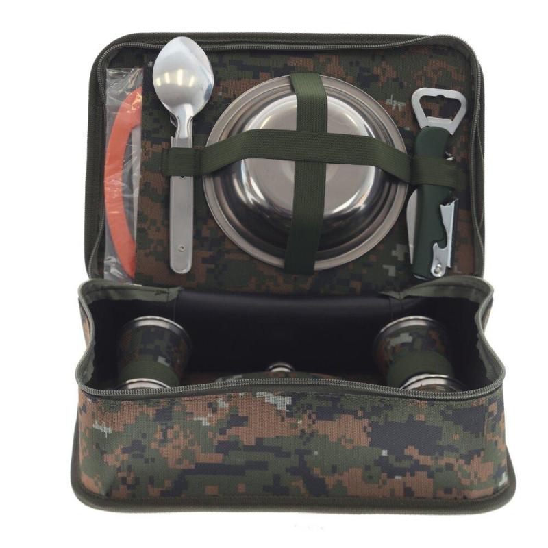 Набор приборов с фляжкой 9 в 1, L27 W10 H20 см, 800049