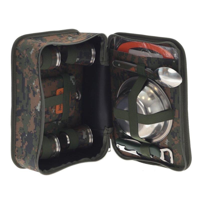 Набор приборов с фляжкой 9 в 1, L27 W10 H20 см, 800049