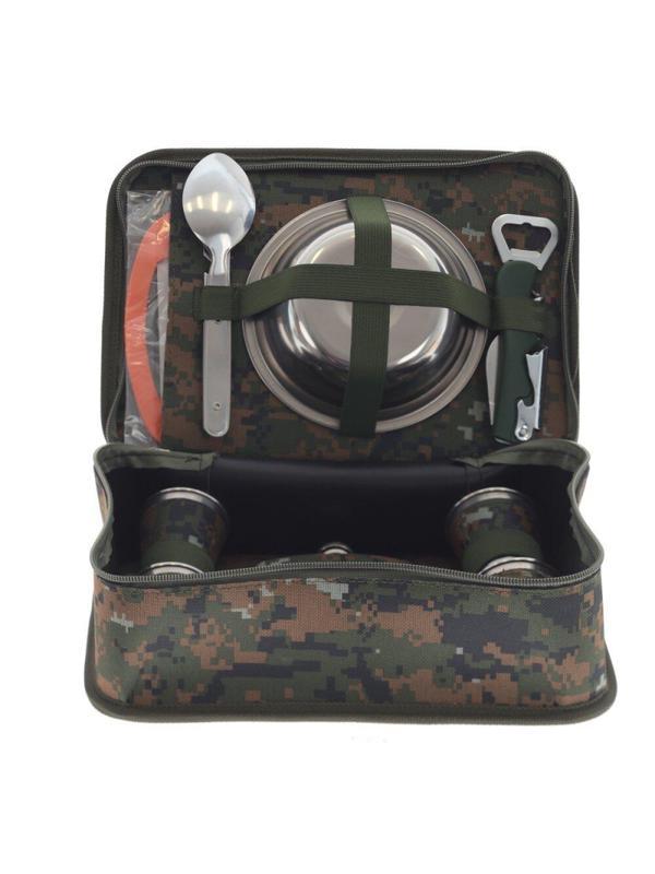 Набор приборов с фляжкой 9 в 1, L27 W10 H20 см, 800049