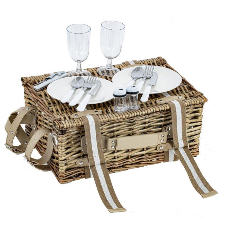 Корзина для пикника на 2 персоны с холодильным отдел, L41W31H31см, 800331