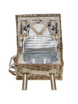 Корзина для пикника на 2 персоны с холодильным отдел, L41W31H31см, 800331