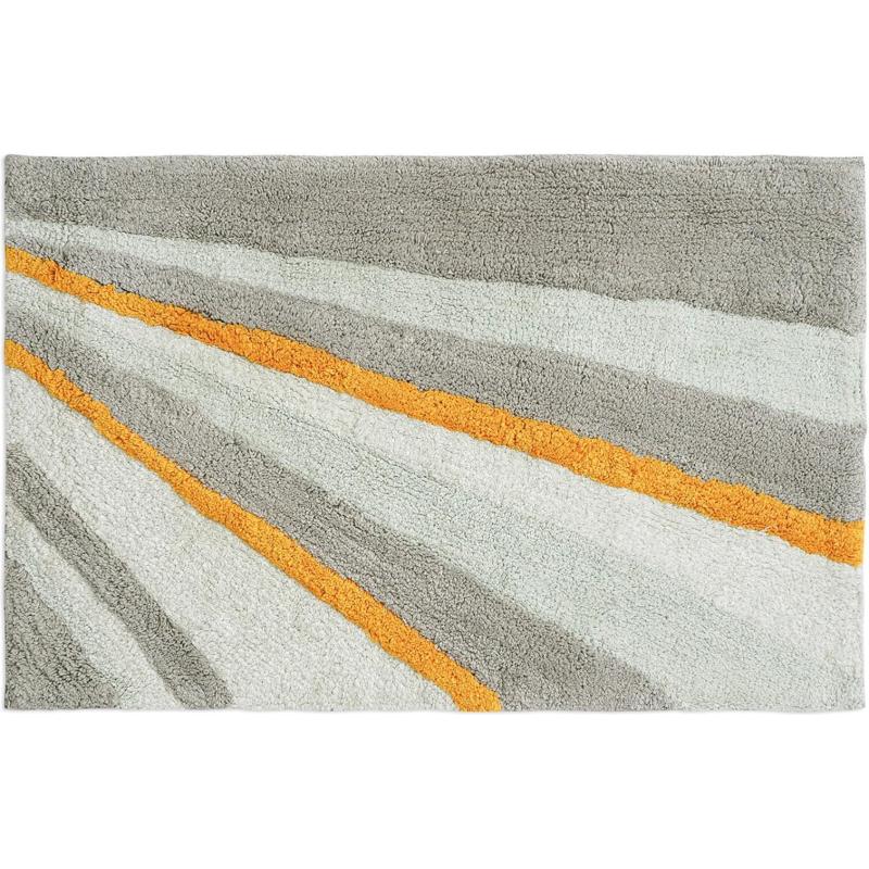 Коврик для ванной из хлопка с рисунком Tulip field Terra, 50х80 см