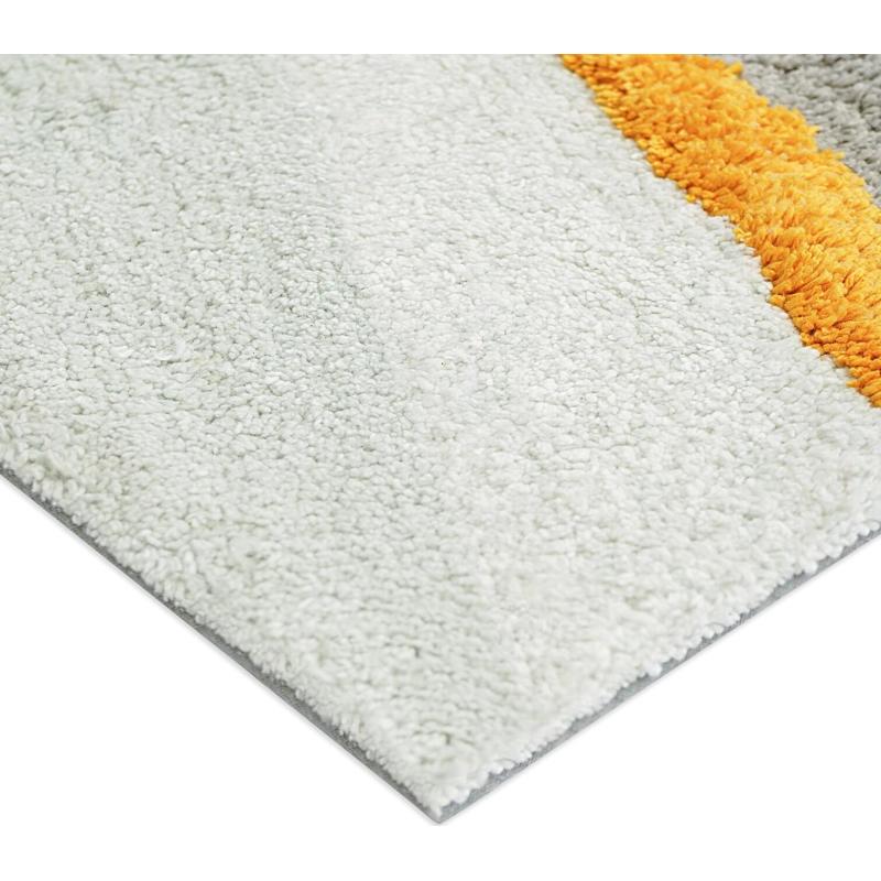 Коврик для ванной из хлопка с рисунком Tulip field Terra, 50х80 см