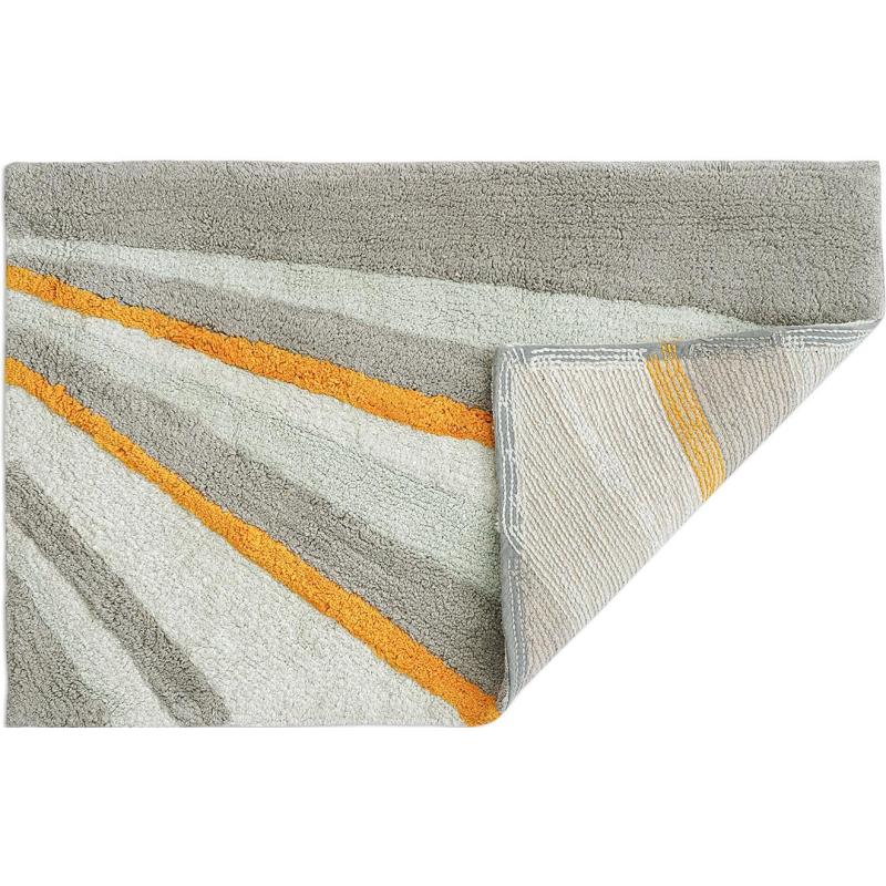 Коврик для ванной из хлопка с рисунком Tulip field Terra, 50х80 см