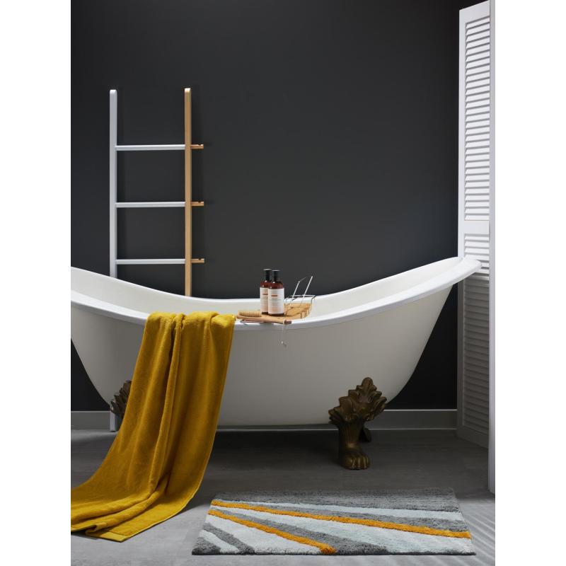 Коврик для ванной из хлопка с рисунком Tulip field Terra, 50х80 см