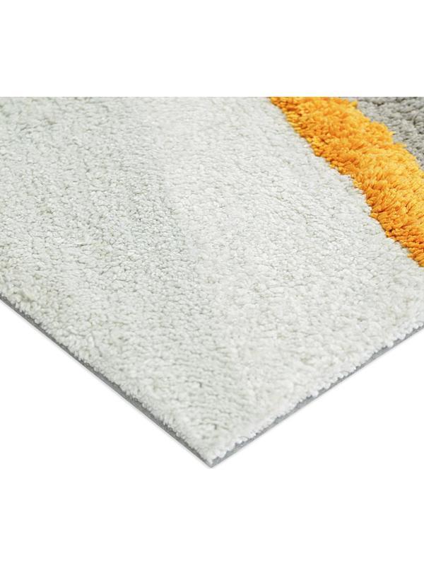 Коврик для ванной из хлопка с рисунком Tulip field Terra, 50х80 см