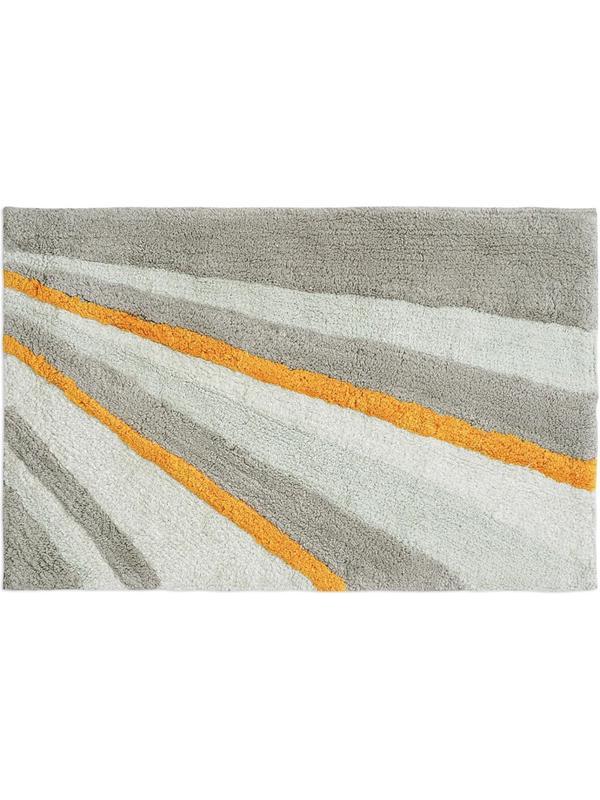 Коврик для ванной из хлопка с рисунком Tulip field Terra, 50х80 см