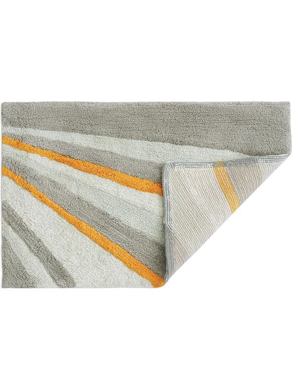 Коврик для ванной из хлопка с рисунком Tulip field Terra, 50х80 см