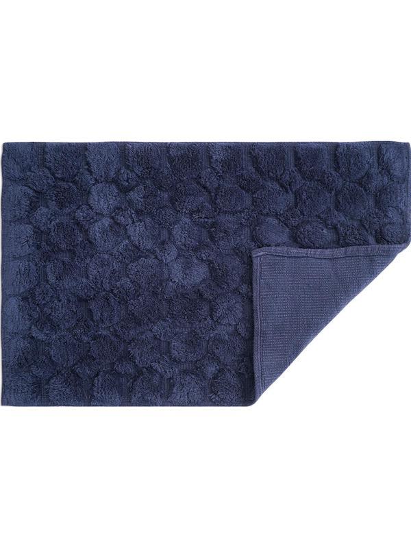 Коврик для ванной Bubbles темно-синего цвета Essential, 50х80 см
