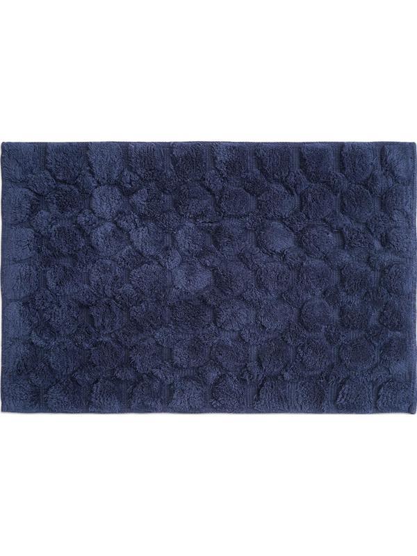 Коврик для ванной Bubbles темно-синего цвета Essential, 50х80 см