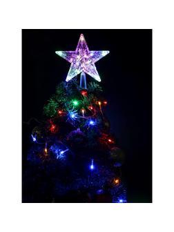 Верхушка на елку. Белая звезда, 19х19см, 15 LED, 1 режим, мульти НВУ-0002