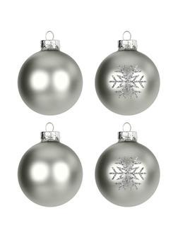 Набор шаров подвесных из стекла, наб.4 шт / 6х6х6см арт.93201