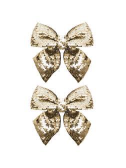 Бант новогодний из полиэстера, наб.2 шт / 14х12х0,01см арт.93269