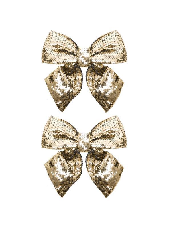 Бант новогодний из полиэстера, наб.2 шт / 14х12х0,01см арт.93269