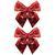 Бант новогодний из полиэстера, наб.2 шт / 14х12х0,01см арт.93271