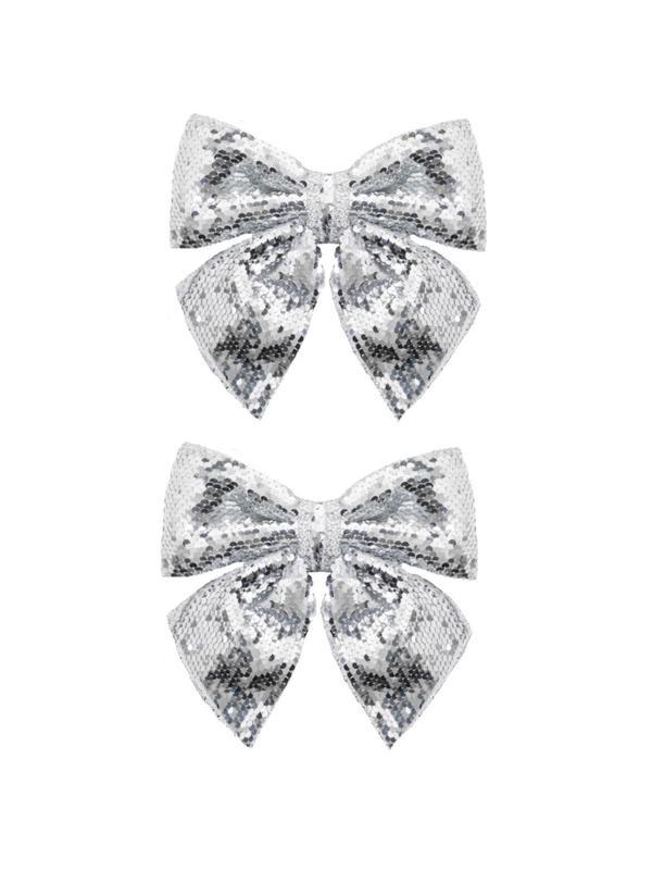 Бант новогодний из полиэстера, наб.2 шт / 14х12х0,01см арт.93270