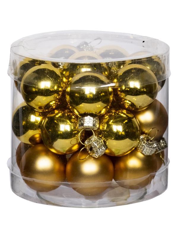 Набор шаров подвесных из стекла, наб.24 шт / 2,5x2,5x2,5см арт.92654