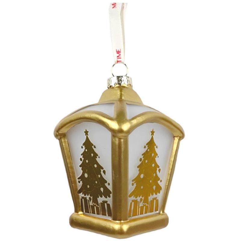 Игрушка НГ подвесная стекло с подсветкой LR44, 1,5 В,110 мА/ч 7x9x7см,93358