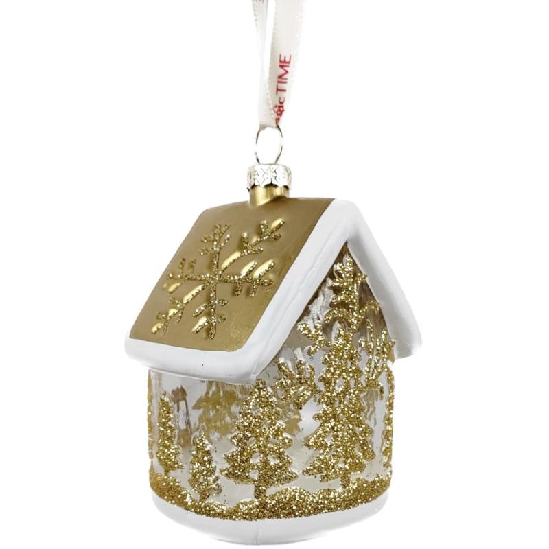 Игрушка НГ подвесная из стекла / 6,6x9x6,6см арт.93351