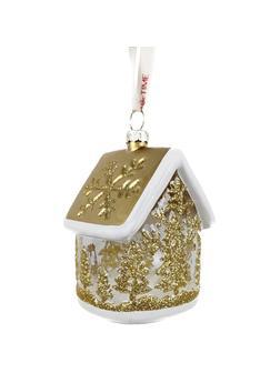 Игрушка НГ подвесная из стекла / 6,6x9x6,6см арт.93351