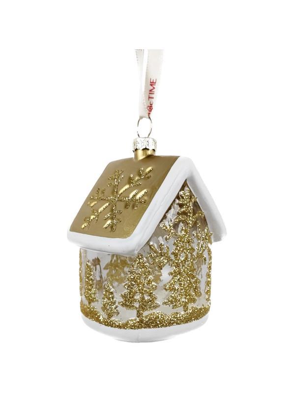 Игрушка НГ подвесная из стекла / 6,6x9x6,6см арт.93351