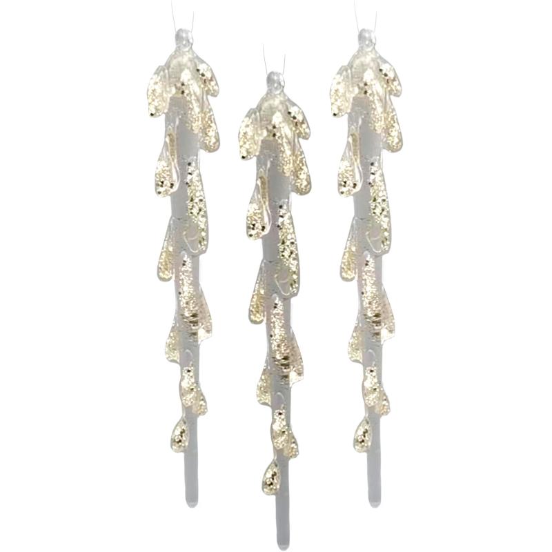 Набор игрушек подвесных из стекла, наб.3 шт / 2X2X14см арт.92631