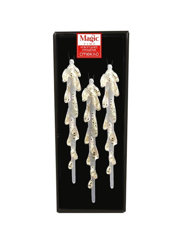 Набор игрушек подвесных из стекла, наб.3 шт / 2X2X14см арт.92631