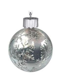 Шар елочный подвесной из стекла, 0,06 Вт,  3 В,  / 8x9x8см арт.93180