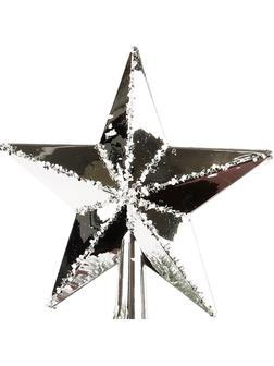 Верхушка Наконечник на елку Звезда 20см,серебряный, 133625