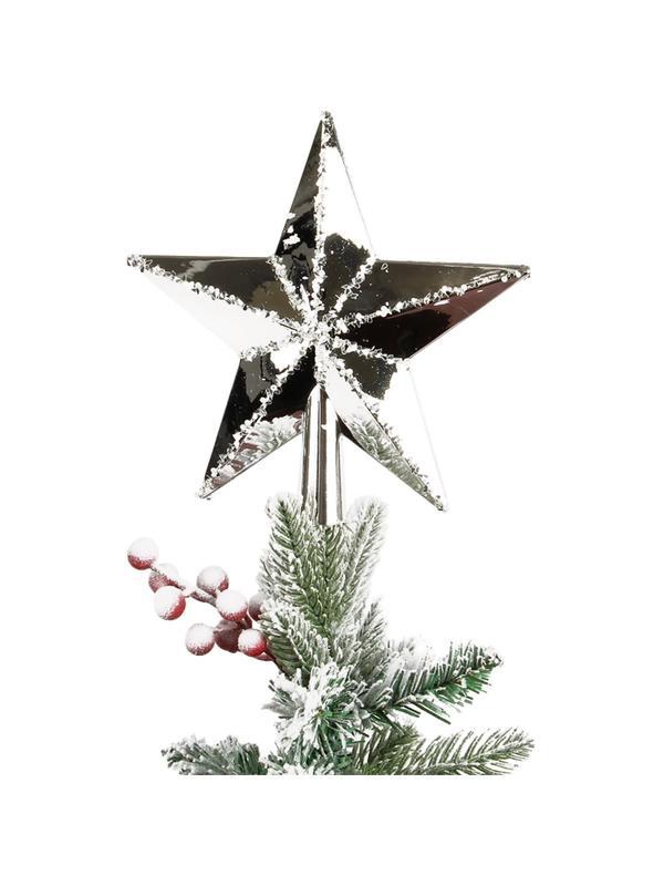 Верхушка Наконечник на елку Звезда 20см,серебряный, 133625