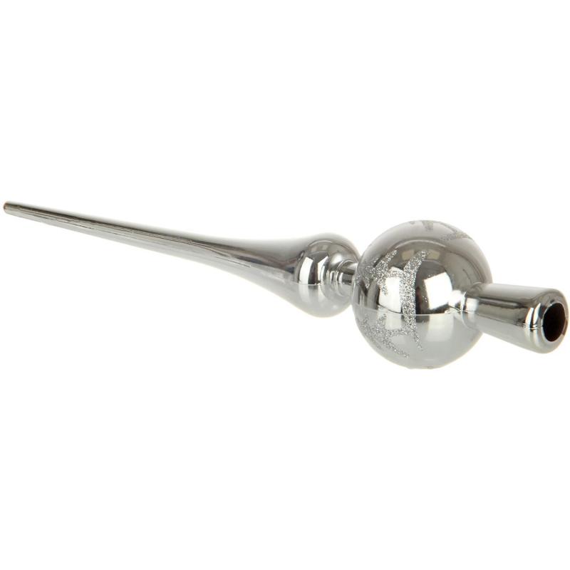 Верхушка Наконечник на елку 28 см, цвет серебряный, 1 шт/ПВХ кор, 130352