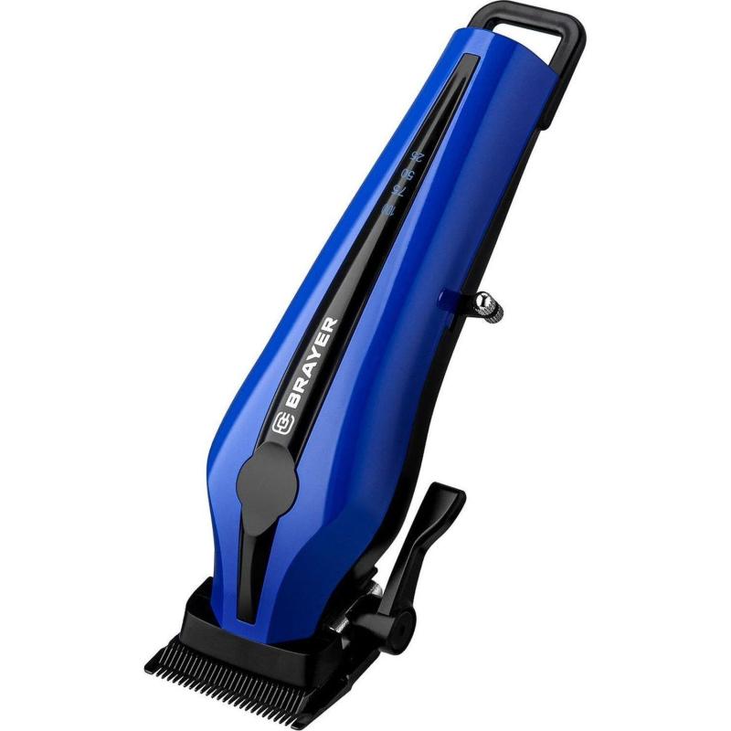 Машинка для стрижки BRAYER 3404BR, лит. бат.1x2500 мАч,сталь.лезв,8 насадок