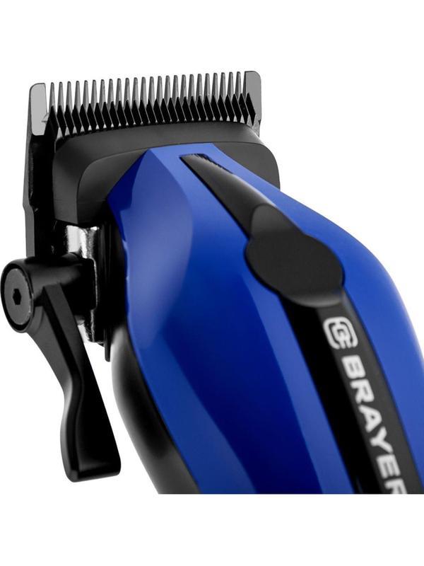 Машинка для стрижки BRAYER 3404BR, лит. бат.1x2500 мАч,сталь.лезв,8 насадок