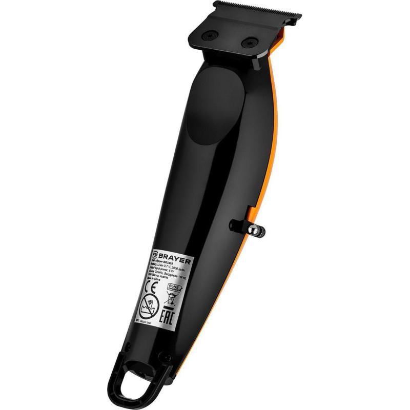 Машинка для стрижки BRAYER 3405BR, лит.бат.1x2000 мАч,сталь.лезв,4 насадки
