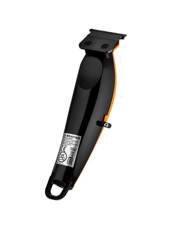 Машинка для стрижки BRAYER 3405BR, лит.бат.1x2000 мАч,сталь.лезв,4 насадки