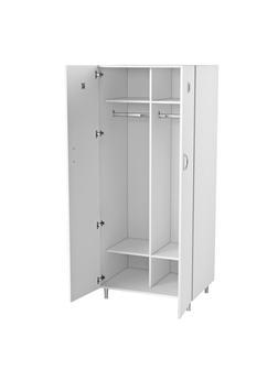 Шкаф ELA_медицинский для спецодежды ШМСО-01 'ЕЛАТ' (мод.1) 875 белый