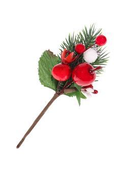 Украшение Декоративная ветка Новогодние чудеса, 14 см НУ-6099