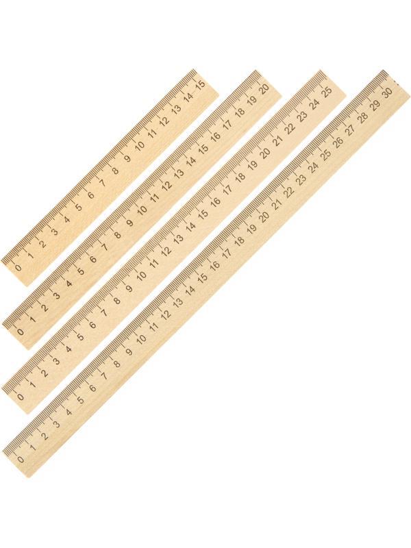 Набор линеек деревянных 15, 20, 25, 30 см