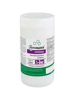 Салфетки Алмадез-Ликвид, влажные, 60 салфеток (13.5x18) в банке, спиртовые